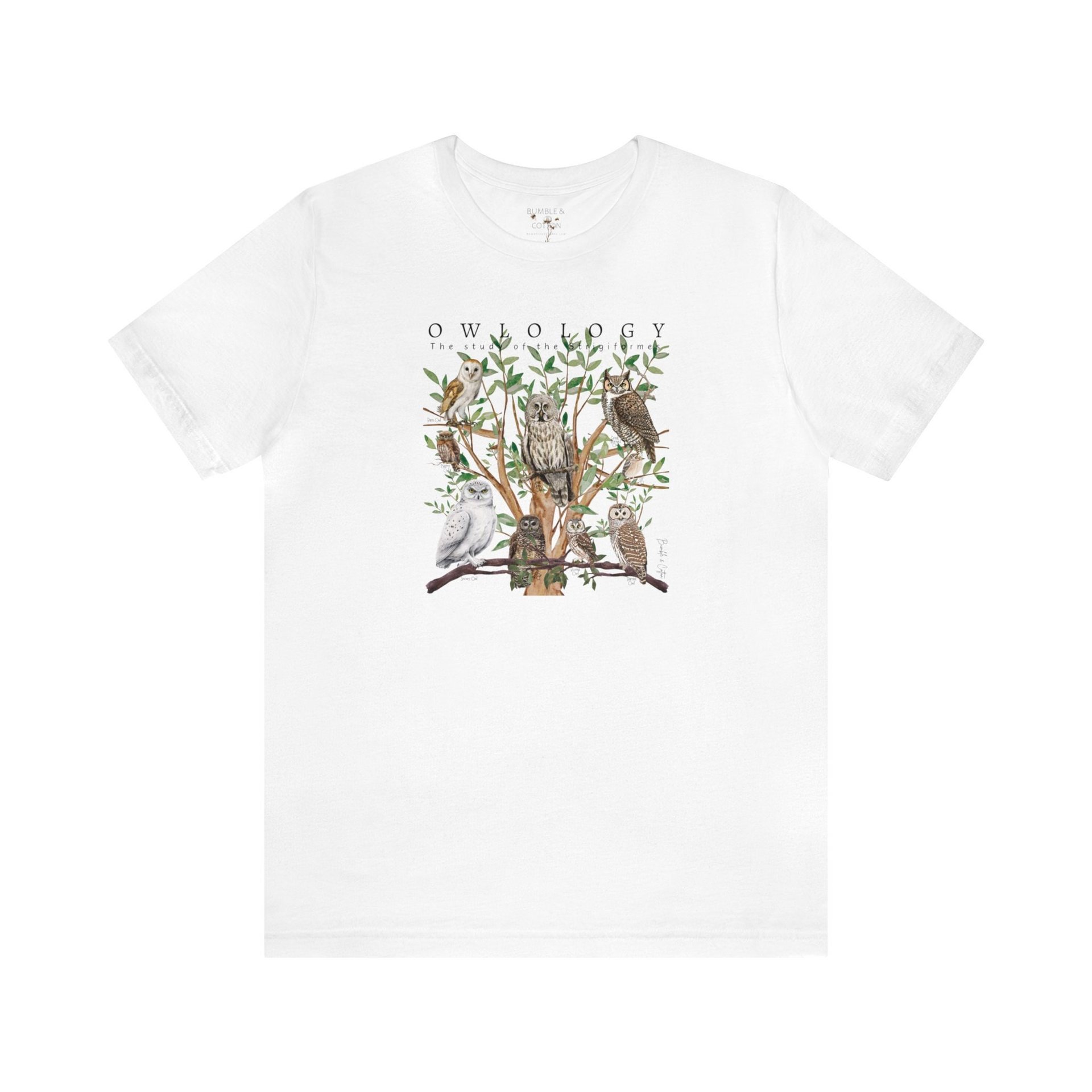 OWLOLOGY Tee Shirt || Owl T-Shirt || Wildlife Bird Eco T-shirt || Raptors Owls Strigiformes Gender Neutral Gift