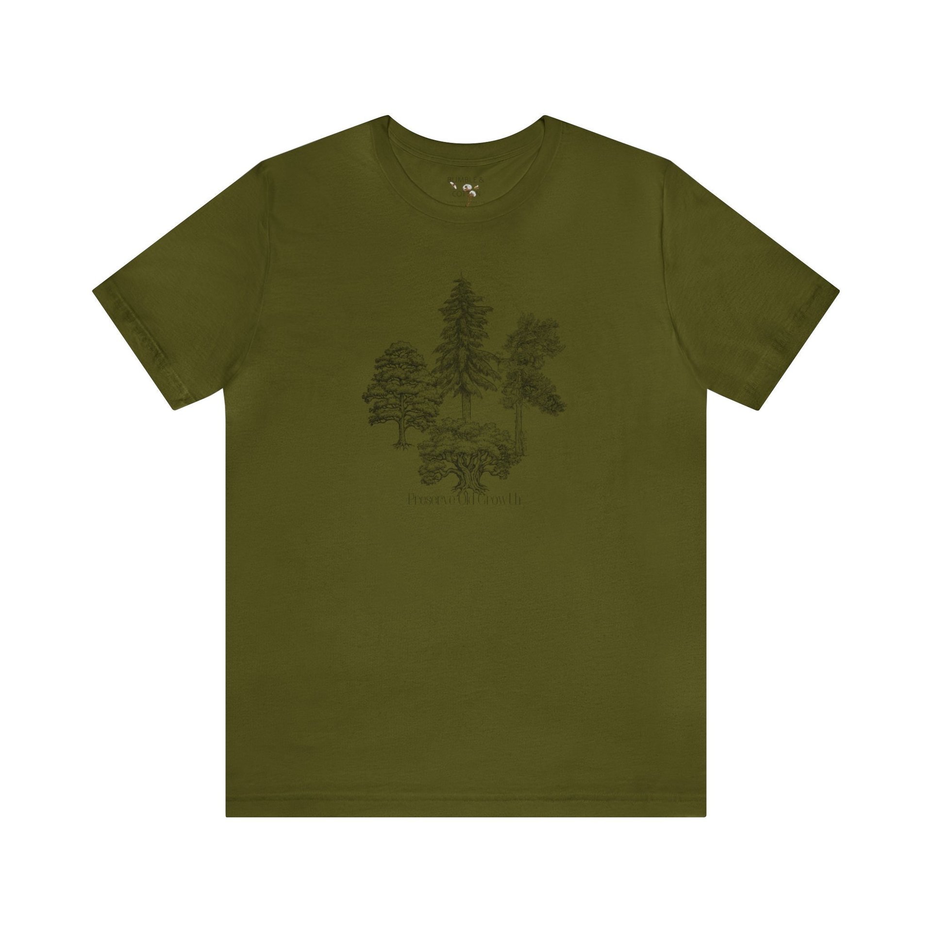 Preserve Old Growth Trees Tee || Eco Tee Shirt || Tree Lover T-shirt || Gender Neutral Gift