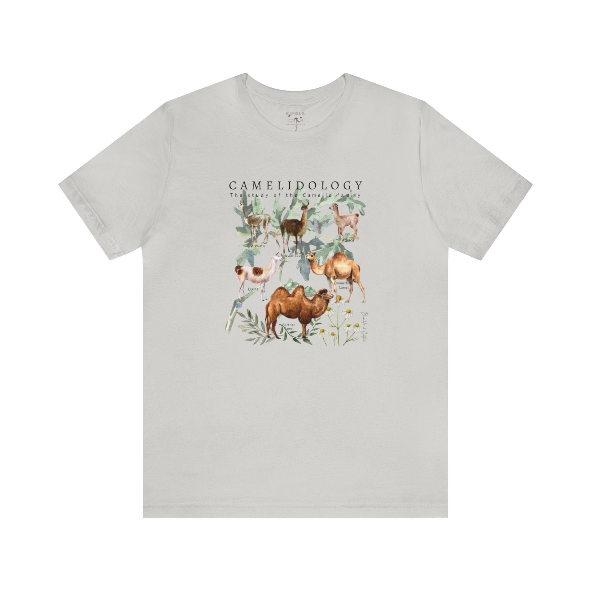 CAMELIDOLOGY Tee Shirt || Camelidology T-shirt || Gender Neutral Gift T-Shirt || Bactrian Camel Llama Guanaco Alpaca Vicuna