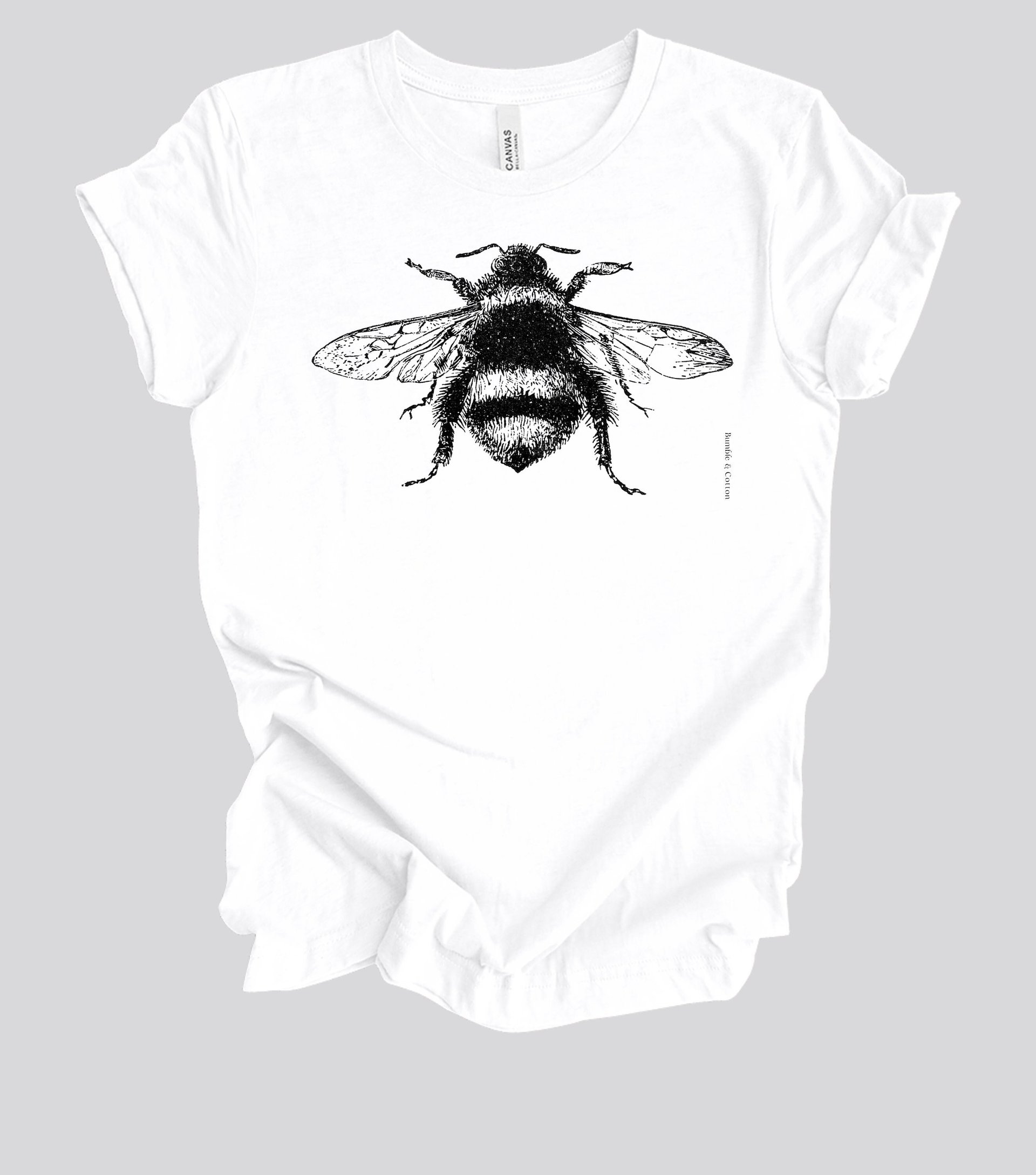 Bumblebee Eco Tee Shirt || Bombus Tee shirt || Bumble Bee T-shirt Gender Neutral Gift || Pollinator Eco Tee