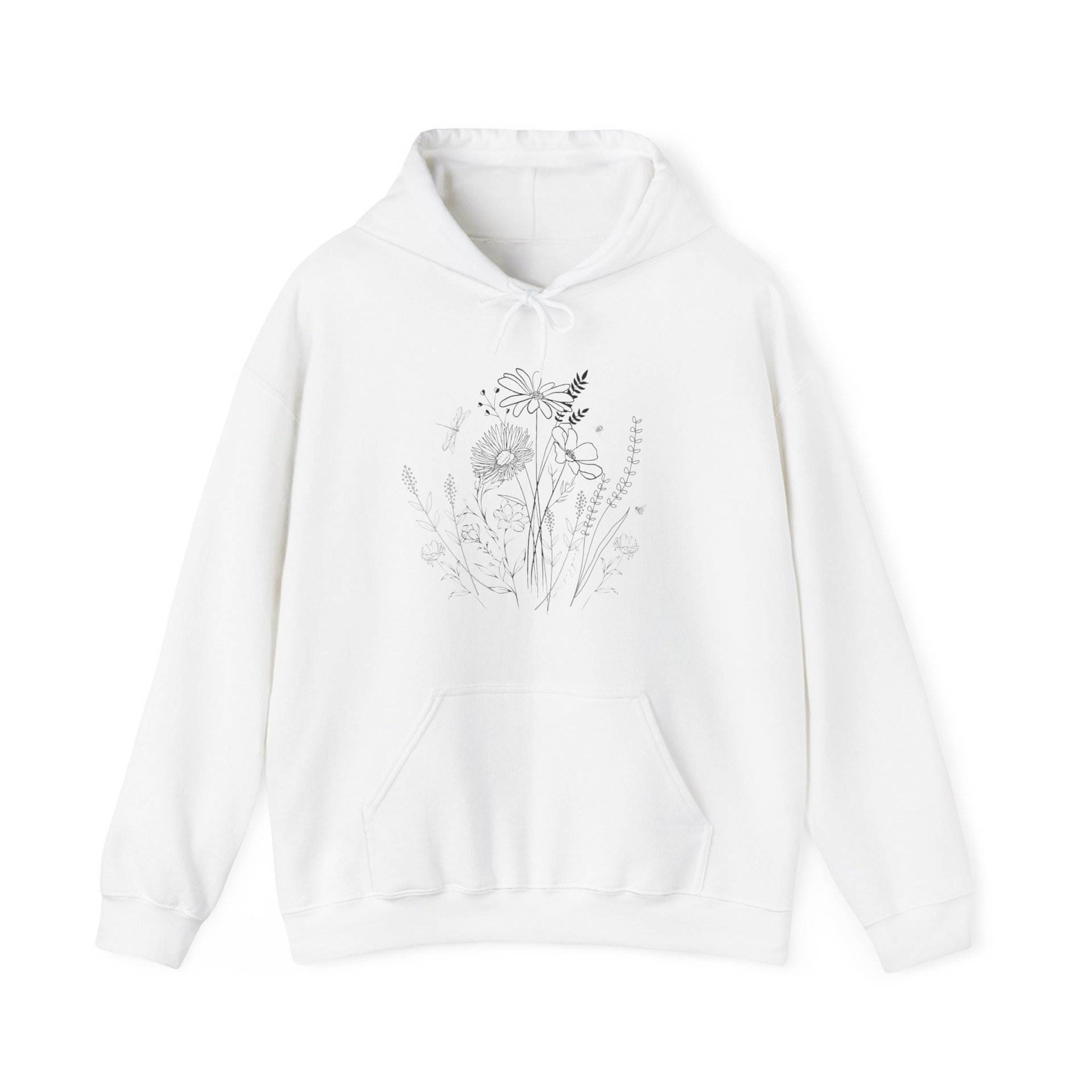 Wildflowers Hoodie || Wildflower Hoodie || Flower Garden Hoodie Gender Neutral Gift