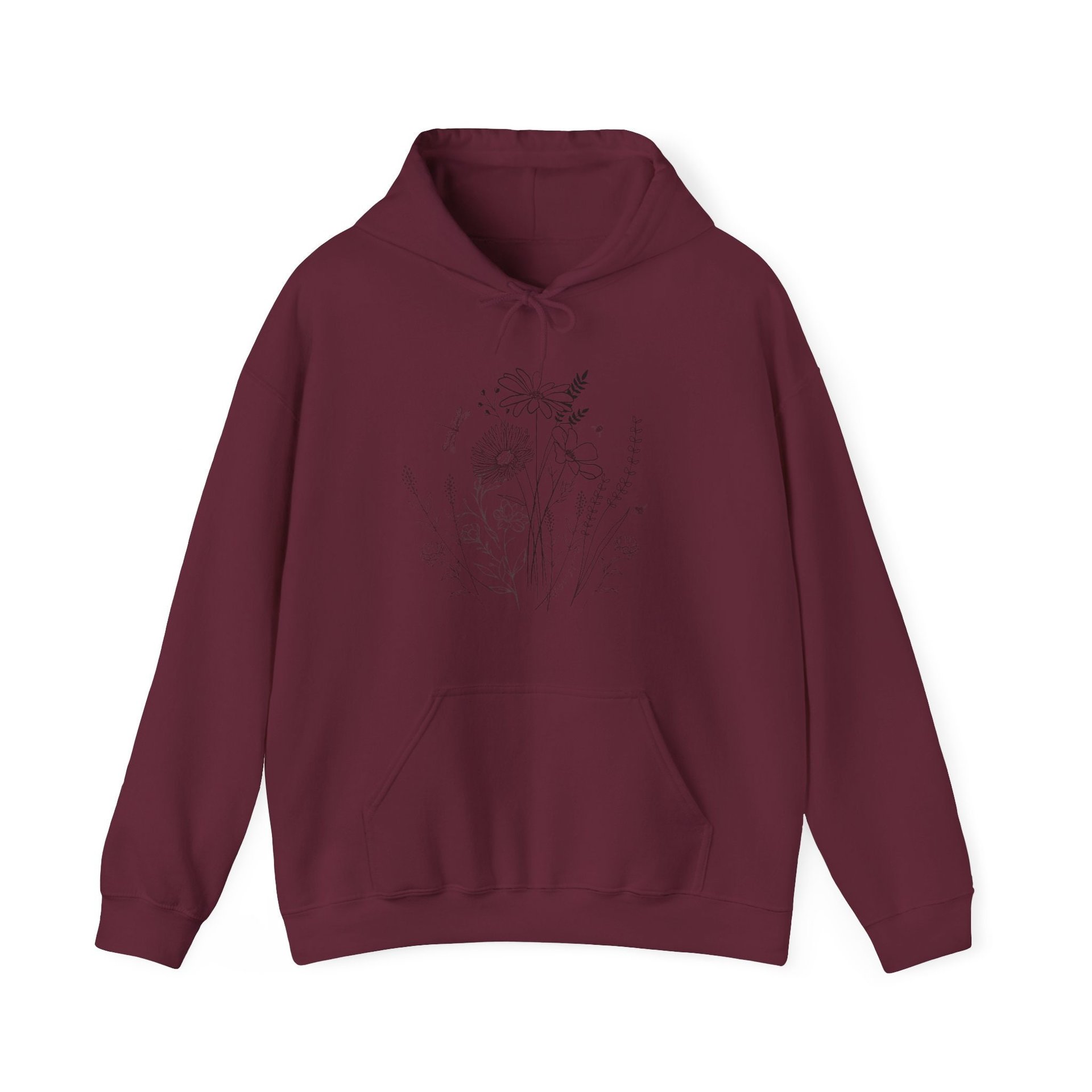Wildflowers Hoodie || Wildflower Hoodie || Flower Garden Hoodie Gender Neutral Gift