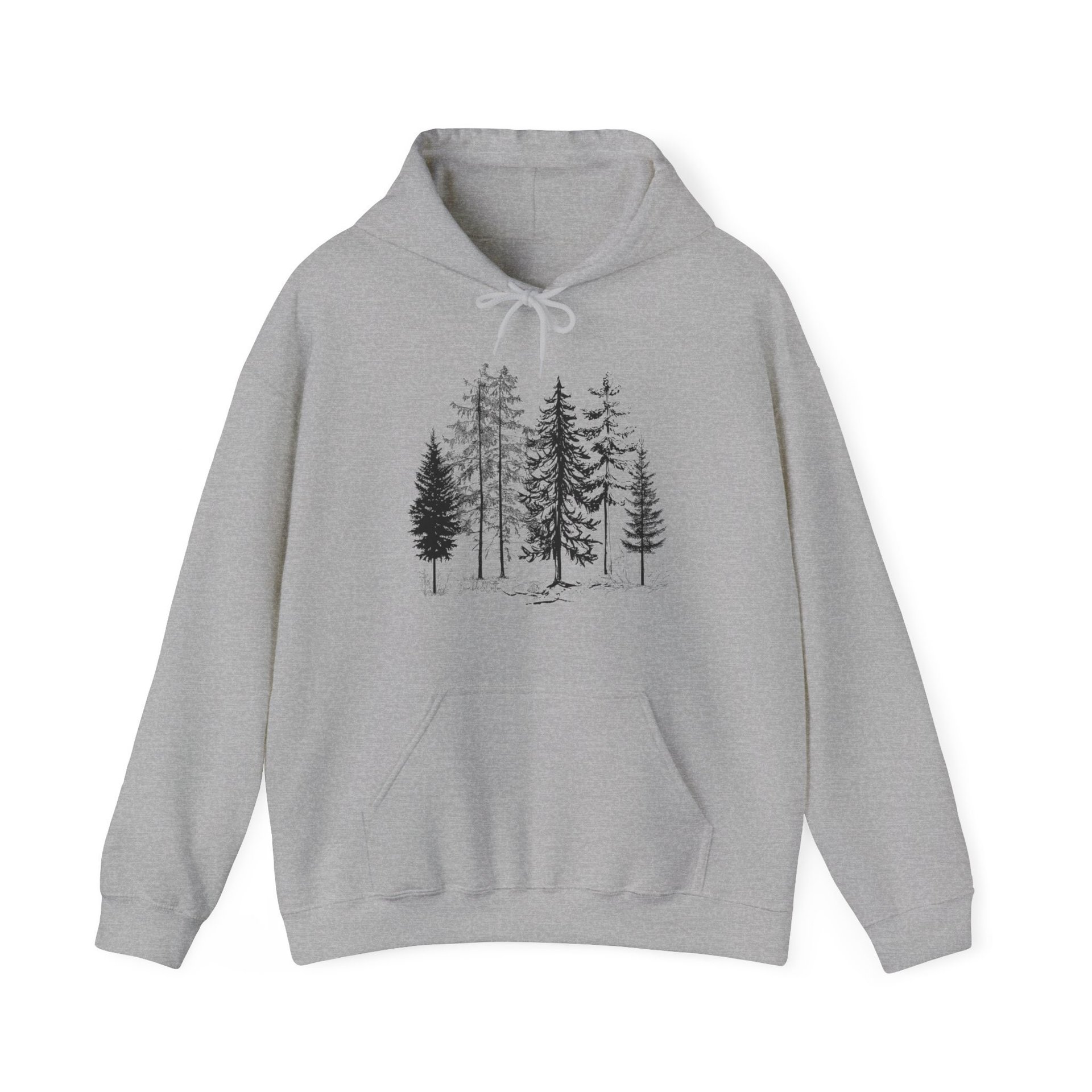 Forest Unisex Hoodie || Forest Trees Hoodie || Tree Forest Hooded Sweatshirt Gender Neutral Gift