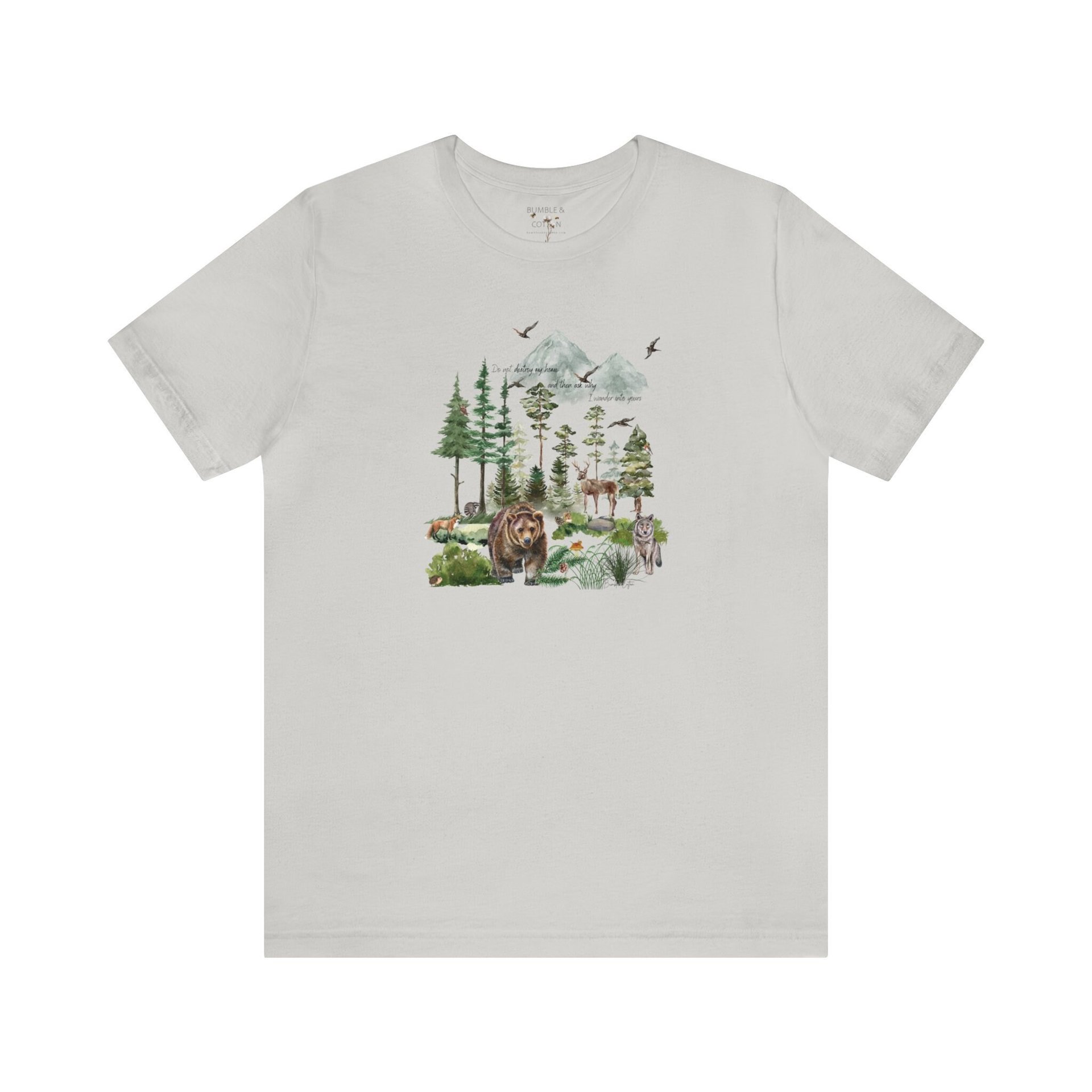 Wildlife Home Tee || Wildlife T-shirt || Wildlife Conservation T-shirt || Nature ECO Tee Gift Gender Neutral Gift