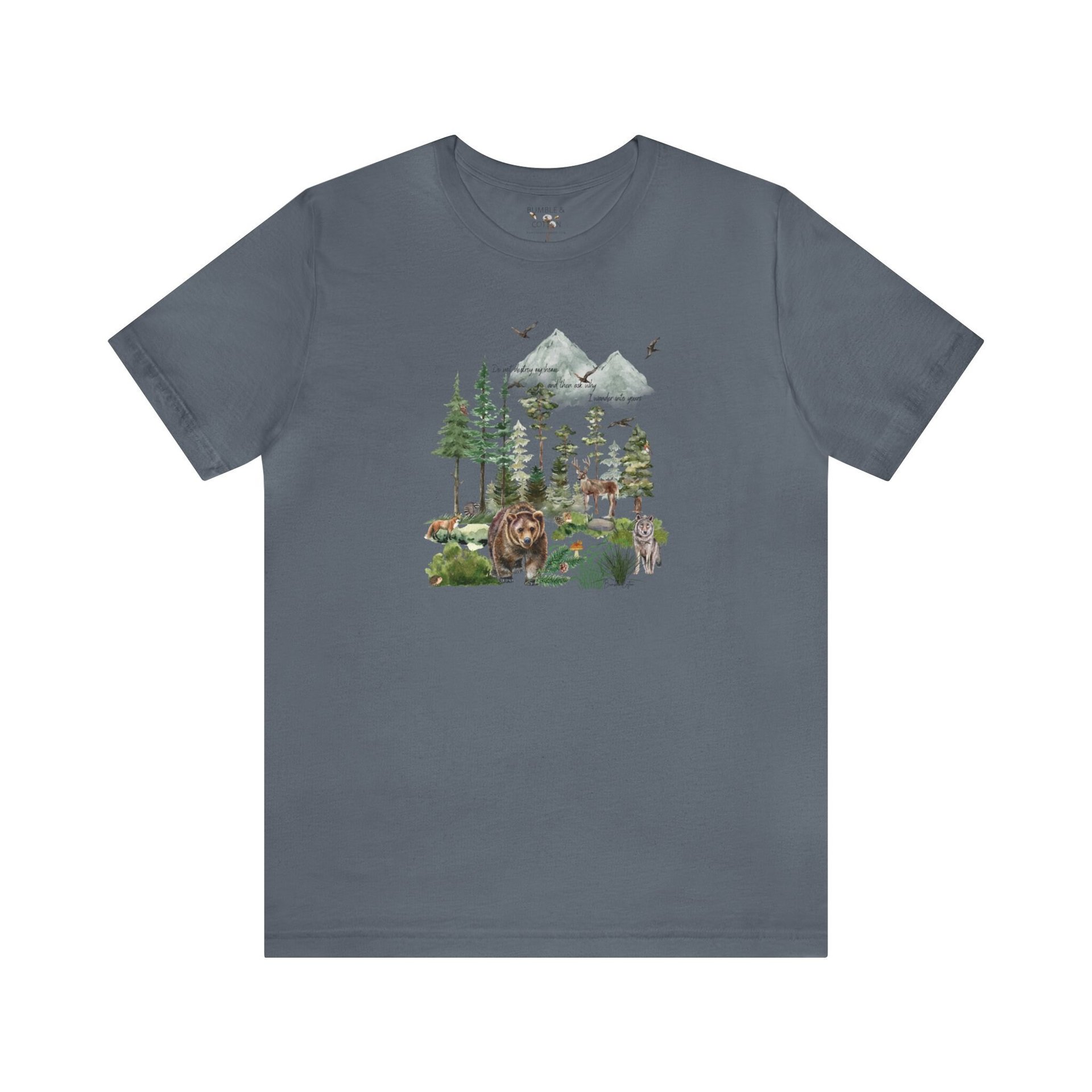 Wildlife Home Tee || Wildlife T-shirt || Wildlife Conservation T-shirt || Nature ECO Tee Gift Gender Neutral Gift