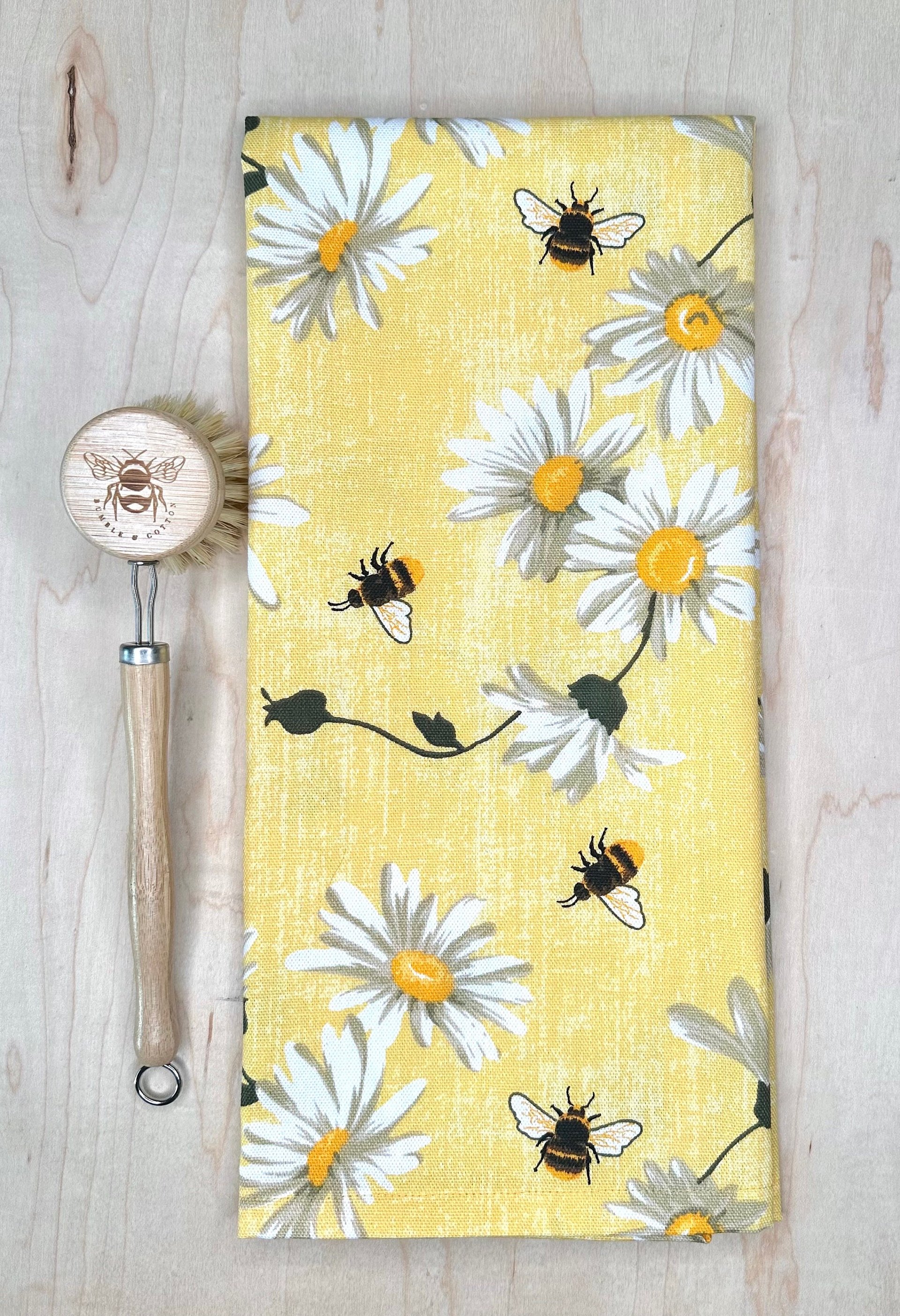 Bumbles & Flowers Chef Towel || Nature Inspired Kitchen Towel