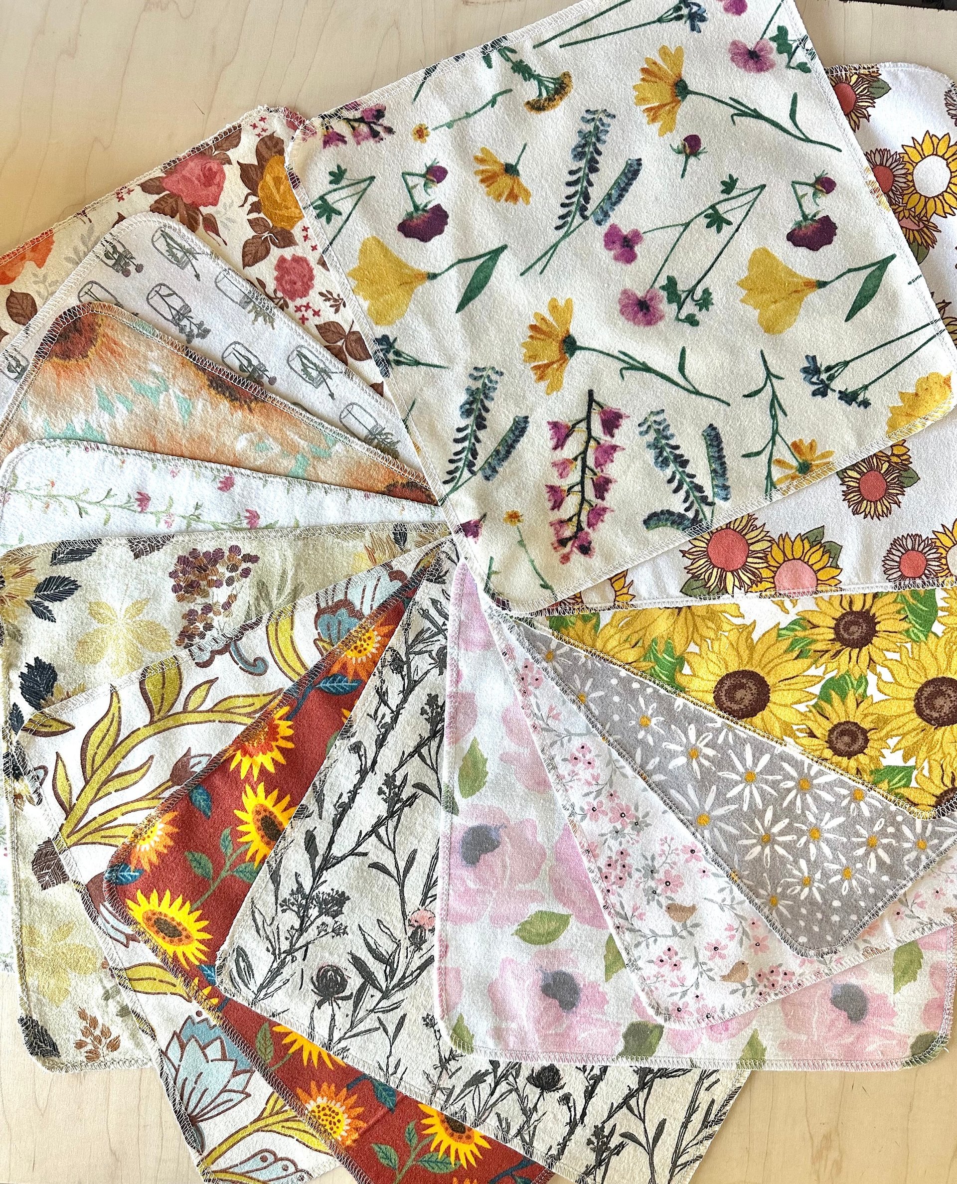 Flower Bouquet Paperless Towels || Unpaper Towels || Zero Waste Kitchen 12x12 Sheets || Mothers Day Gift Idea