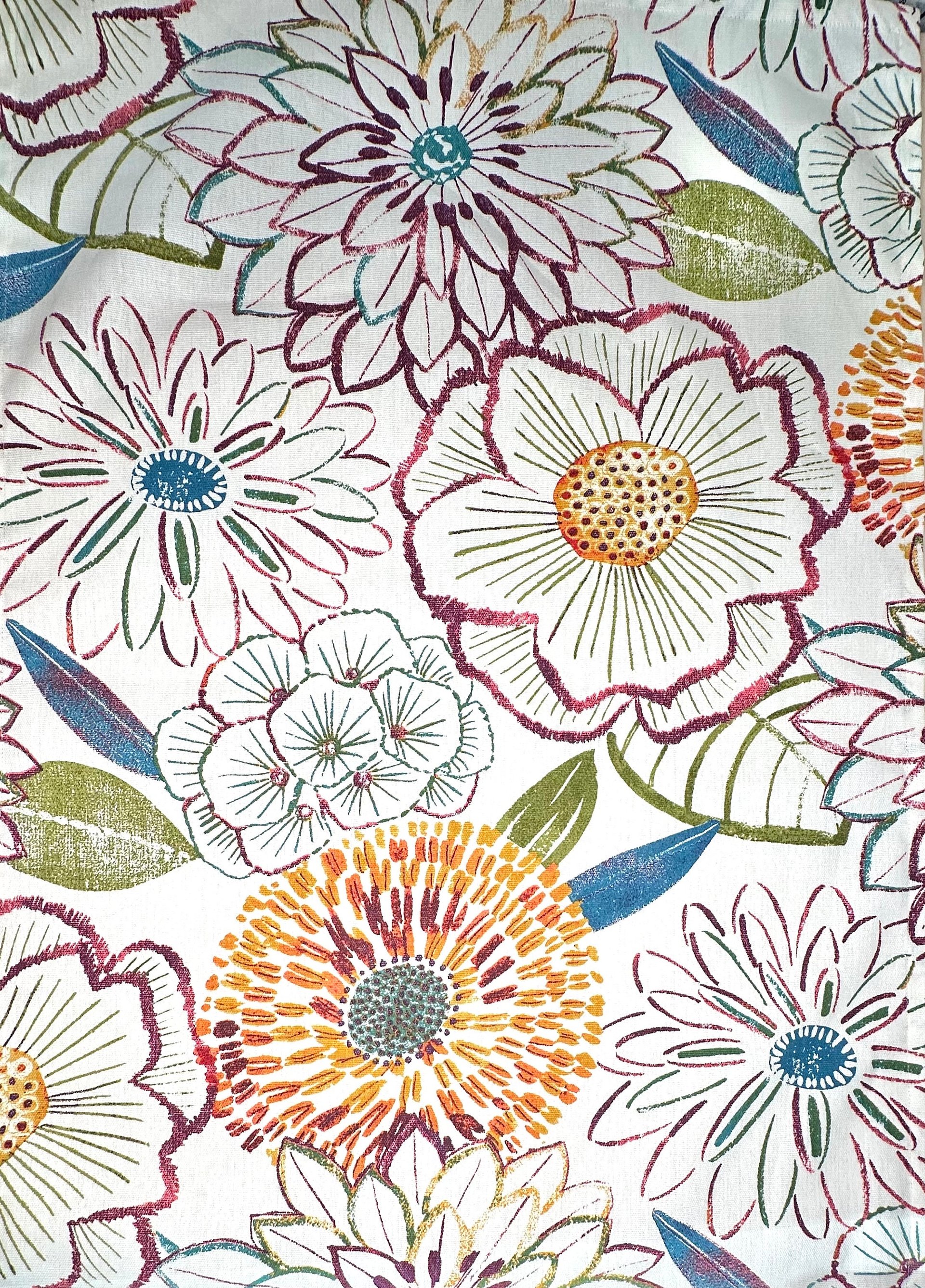 Sunset Floral Chef Towel || Nature Inspired Kitchen Towel