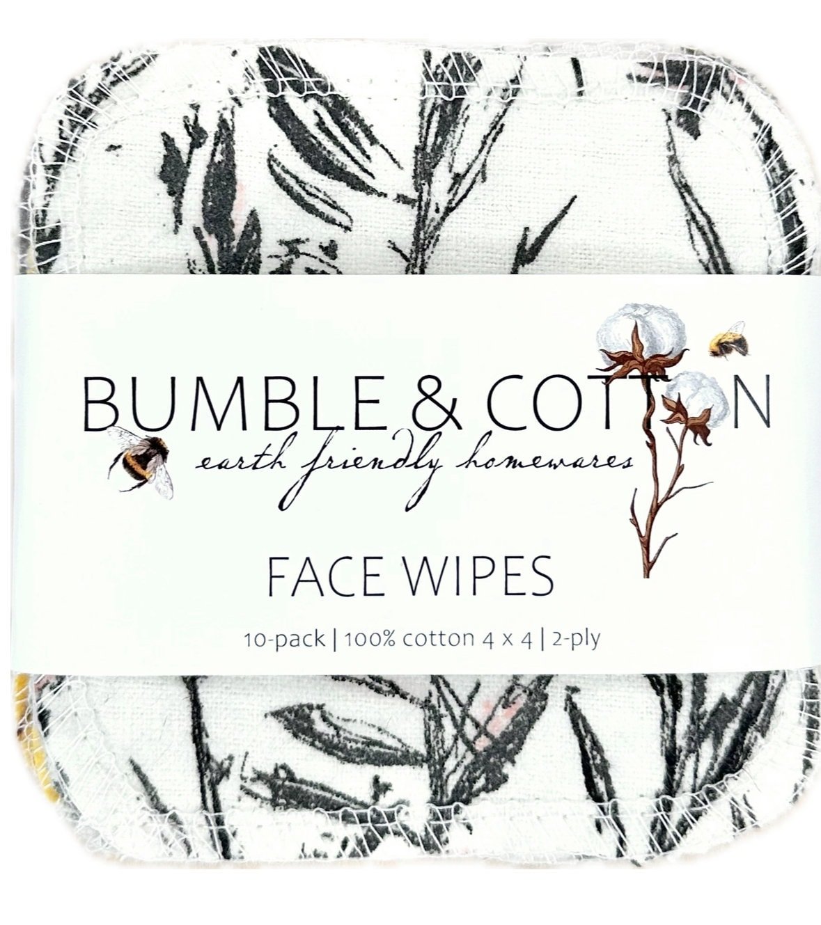 Face Wipes || 4" Reusable Pads || 10-pack