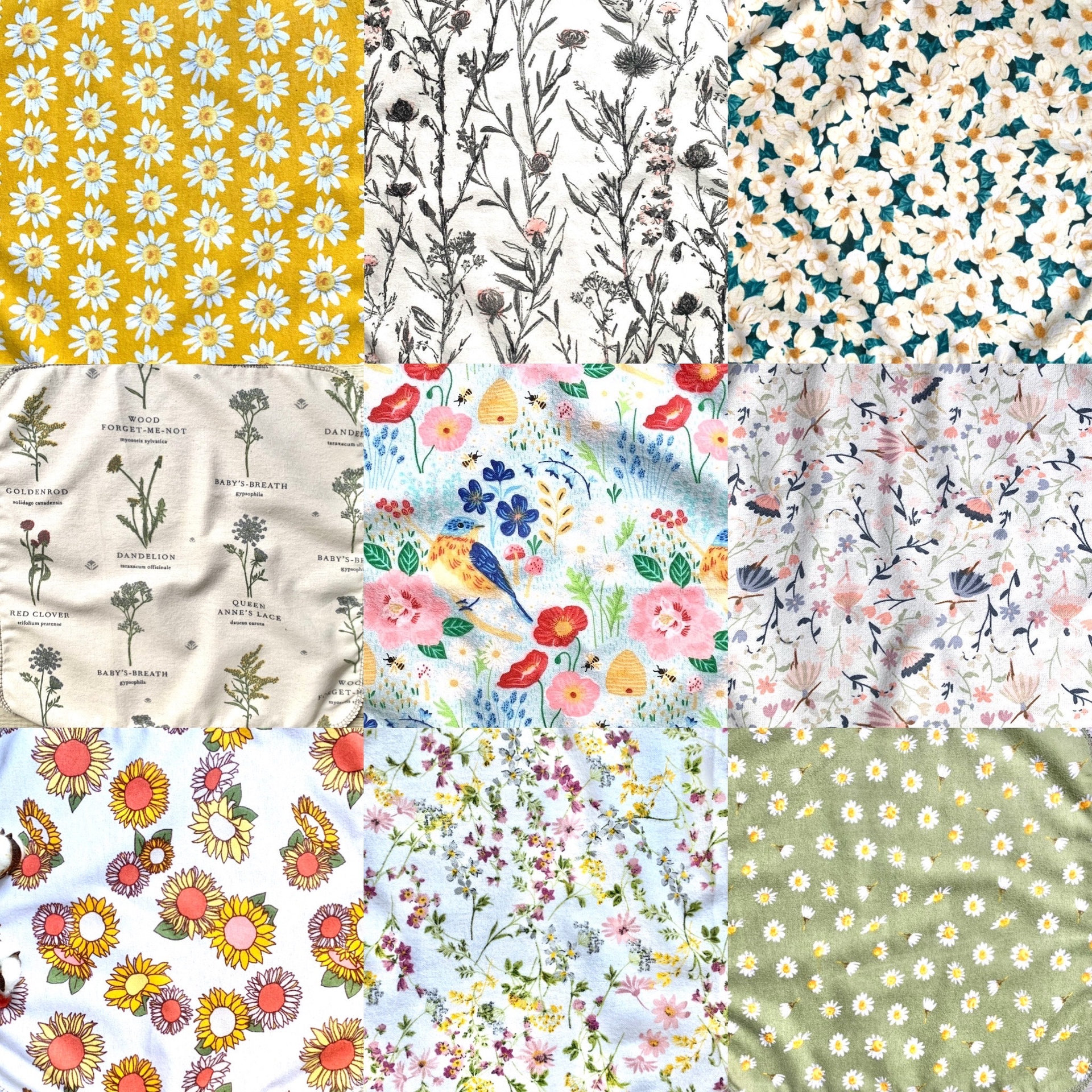 Flower Bouquet Paperless Towels || Unpaper Towels || Zero Waste Kitchen 12x12 Sheets || Mothers Day Gift Idea