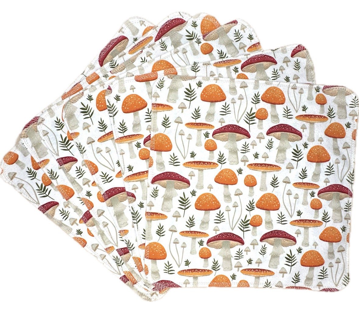 Mushroom Paperless Towels || Unpaper Towels || Eco-Friendly Kitchen Gift || 12x12 Sheets