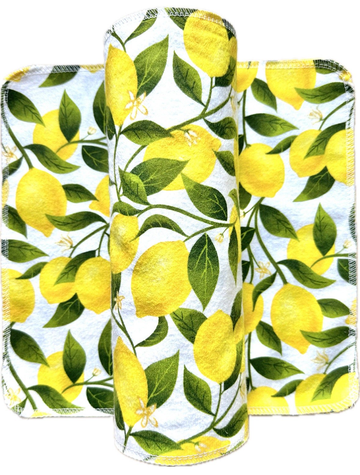 Lemon Paperless Towels || Unpaper Towels 12x12 || Lemon Lover Gift || Eco Kitchen Reusables