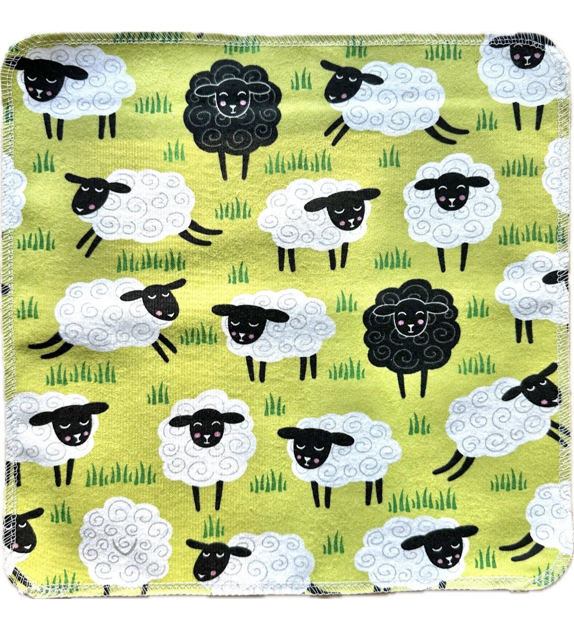 Sheepies Paperless Towels || Unpaper Towels 12x12 || Zero-Waste Eco Kitchen Gift || Sheep lovers gift