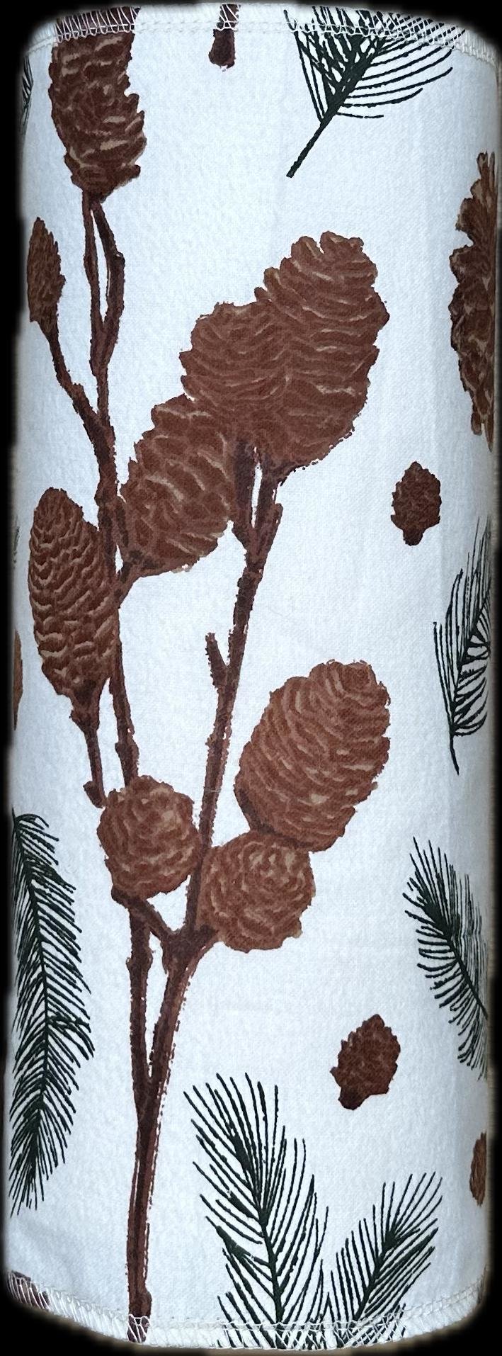 Pinecones Paperless Towels || Unpaper Towels || Eco Kitchen Botanical Gift || 12x12