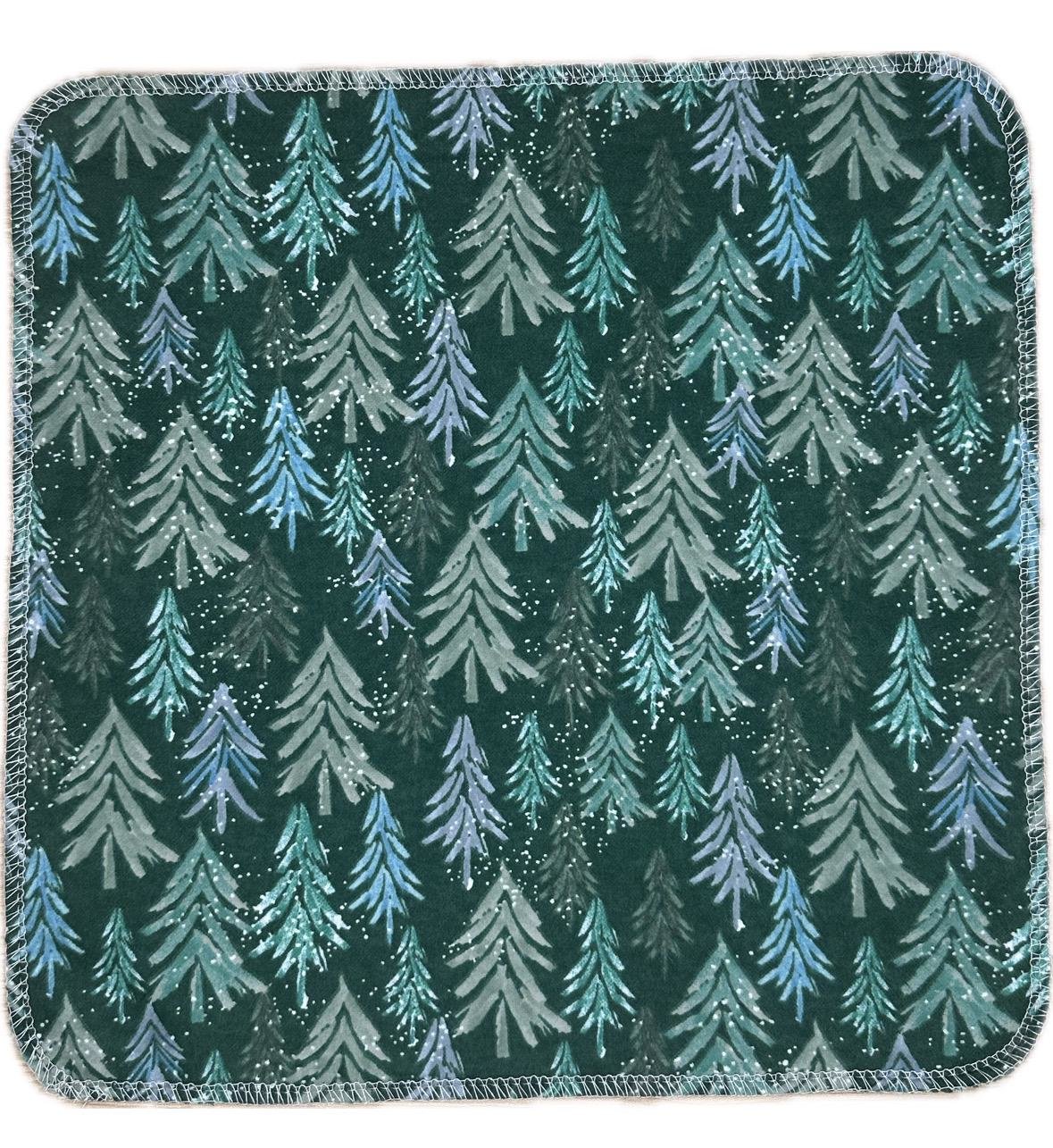 Winter Green Trio Paperless Towels || Unpaper Towels || Zero Waste Kitchen Gifts 12x12 Sheets