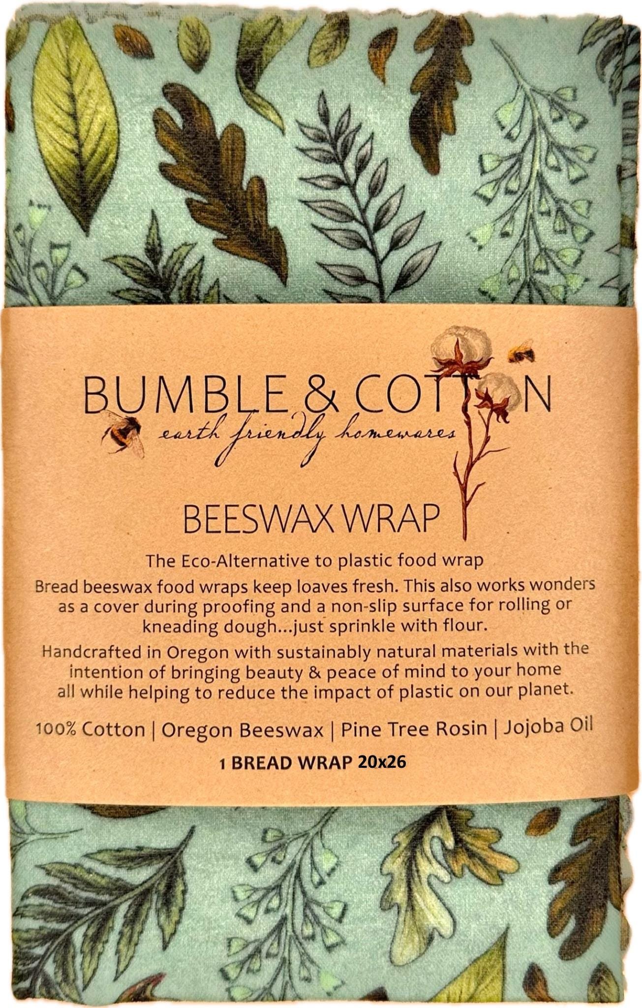Beeswax BREAD·WRAP 20x26 || Eco-Friendly Food Wrap || Plastic-free Bread Wrap