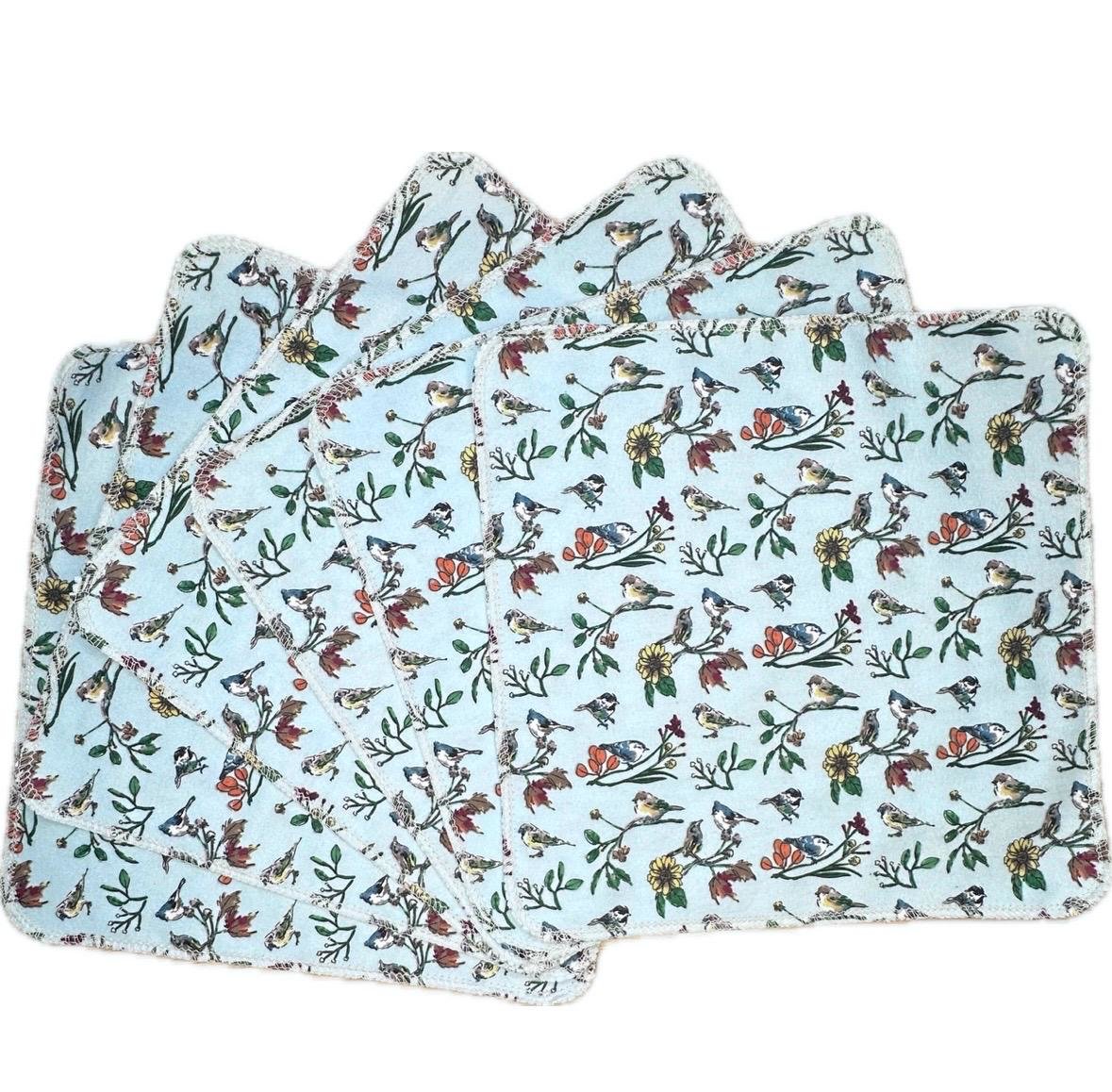 Spring Birds on blue Paperless Towels