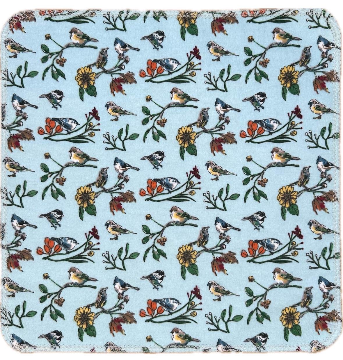 Spring Birds on blue Paperless Towels