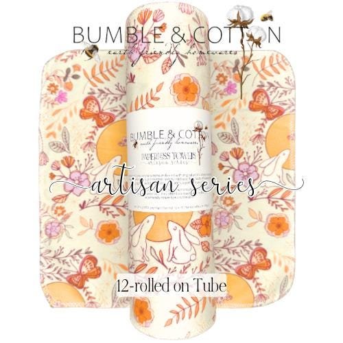 Moon Story Bunnies Paperless Towels || Reusable Paper Towels || Artisan Series || Maureen Cracknell 