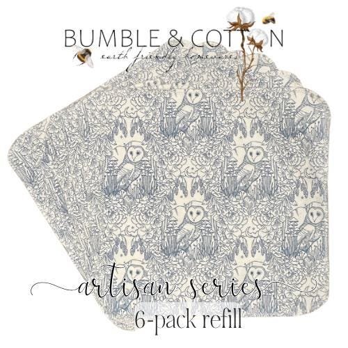 Moonlit Owls Paperless Towels || Reusable Paper Towels || Artisan Series || Katie O’Shea