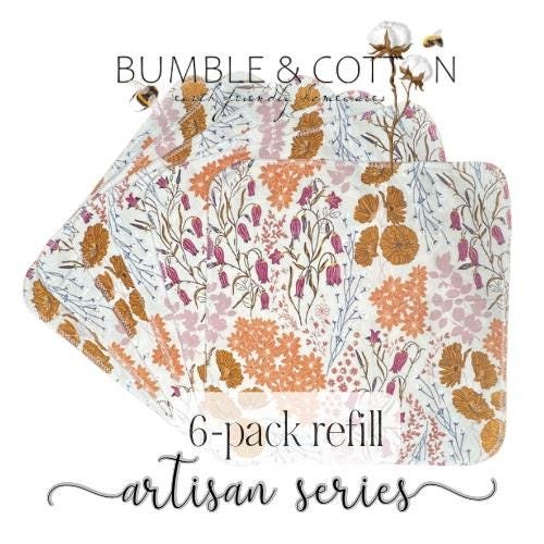 Bluebells & Buttercups Paperless Towels || Reusable Paper Towels || Artisan Series || Bonnie Christine