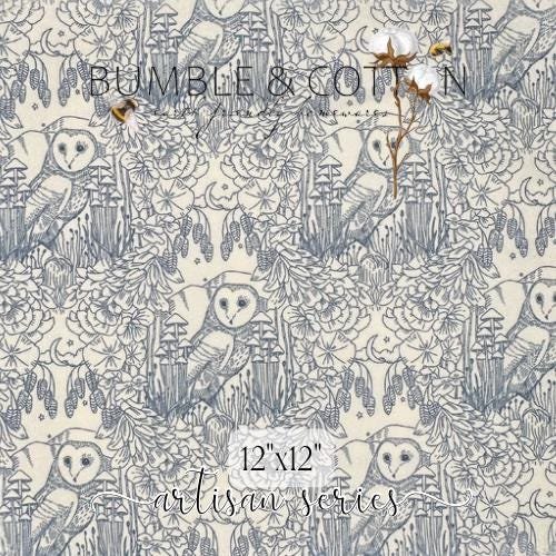 Moonlit Owls Paperless Towels || Reusable Paper Towels || Artisan Series || Katie O’Shea