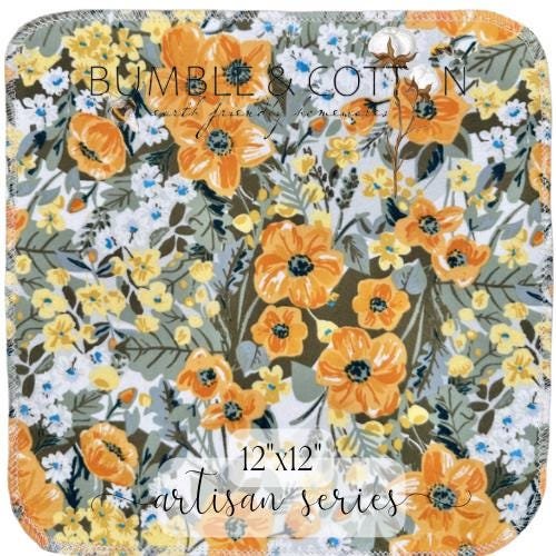 Heirloom Floral Paperless Towels || Reusable Paper Towels || Artisan Series || Sharon Holland