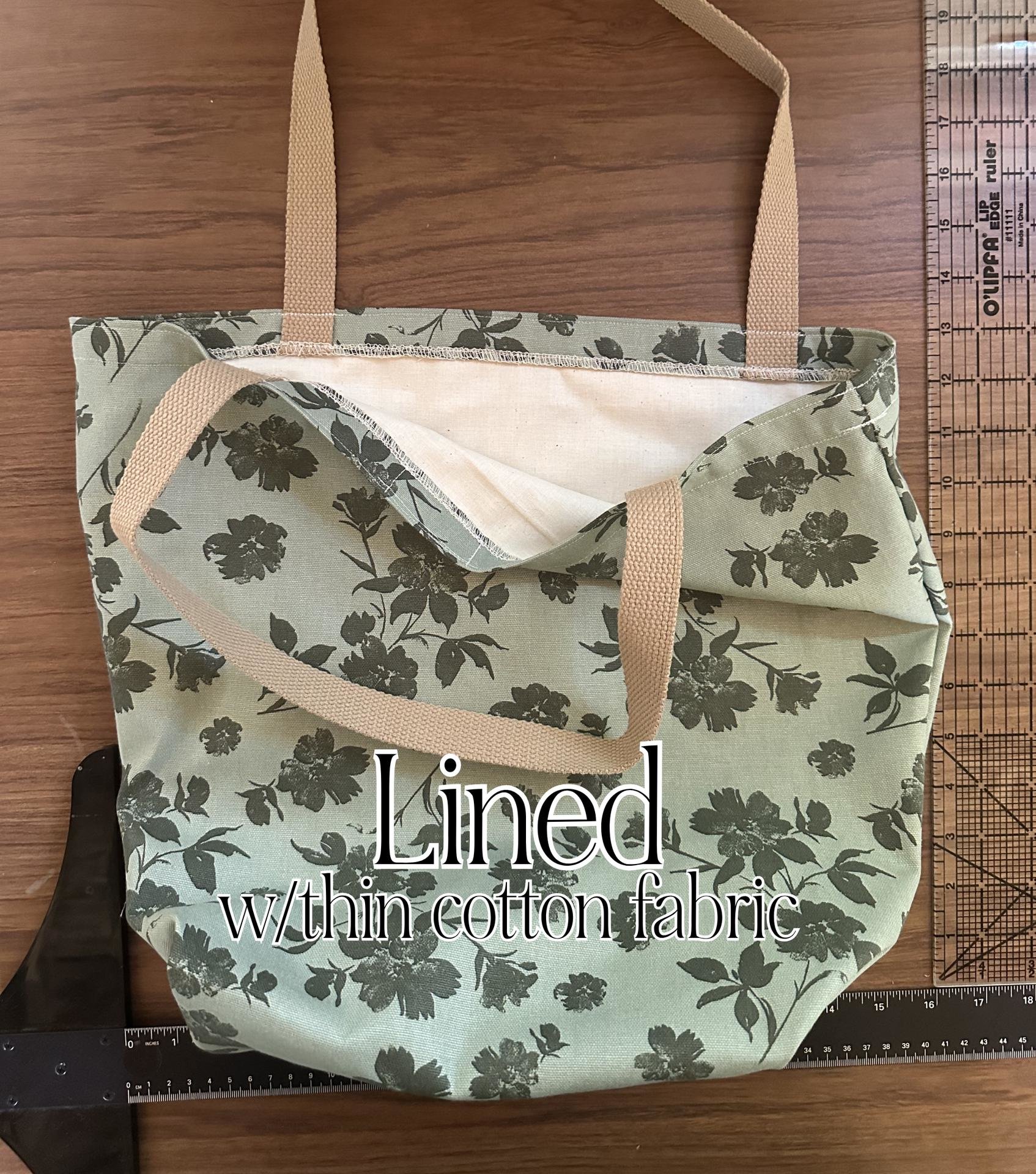 Botanical Cotton Tote Bag | Farmers Market Shopping Bag