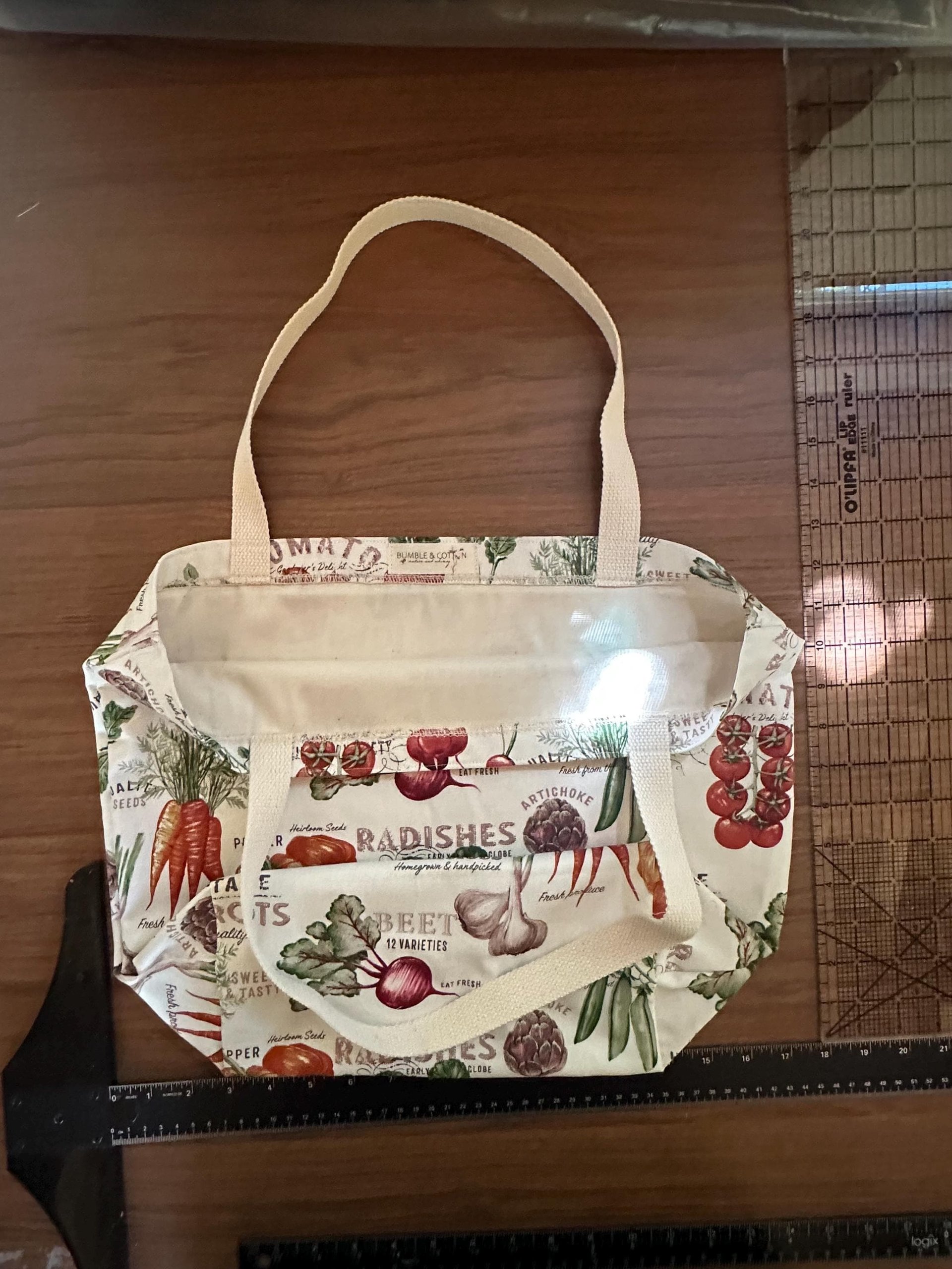 Botanical Cotton Tote Bag | Farmers Market Shopping Bag