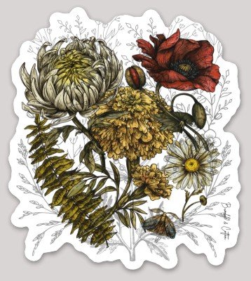 Fall Floral Sticker