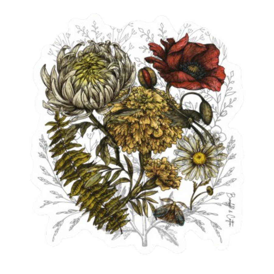 Fall Floral Sticker