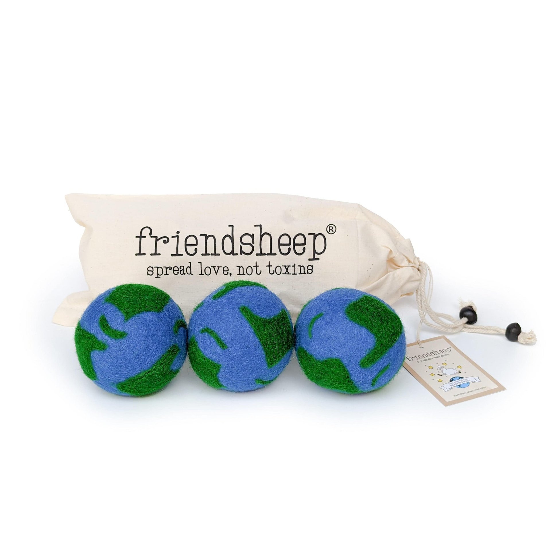 Eco Dryer Balls EARTH Trio - Set of 3 w/bag