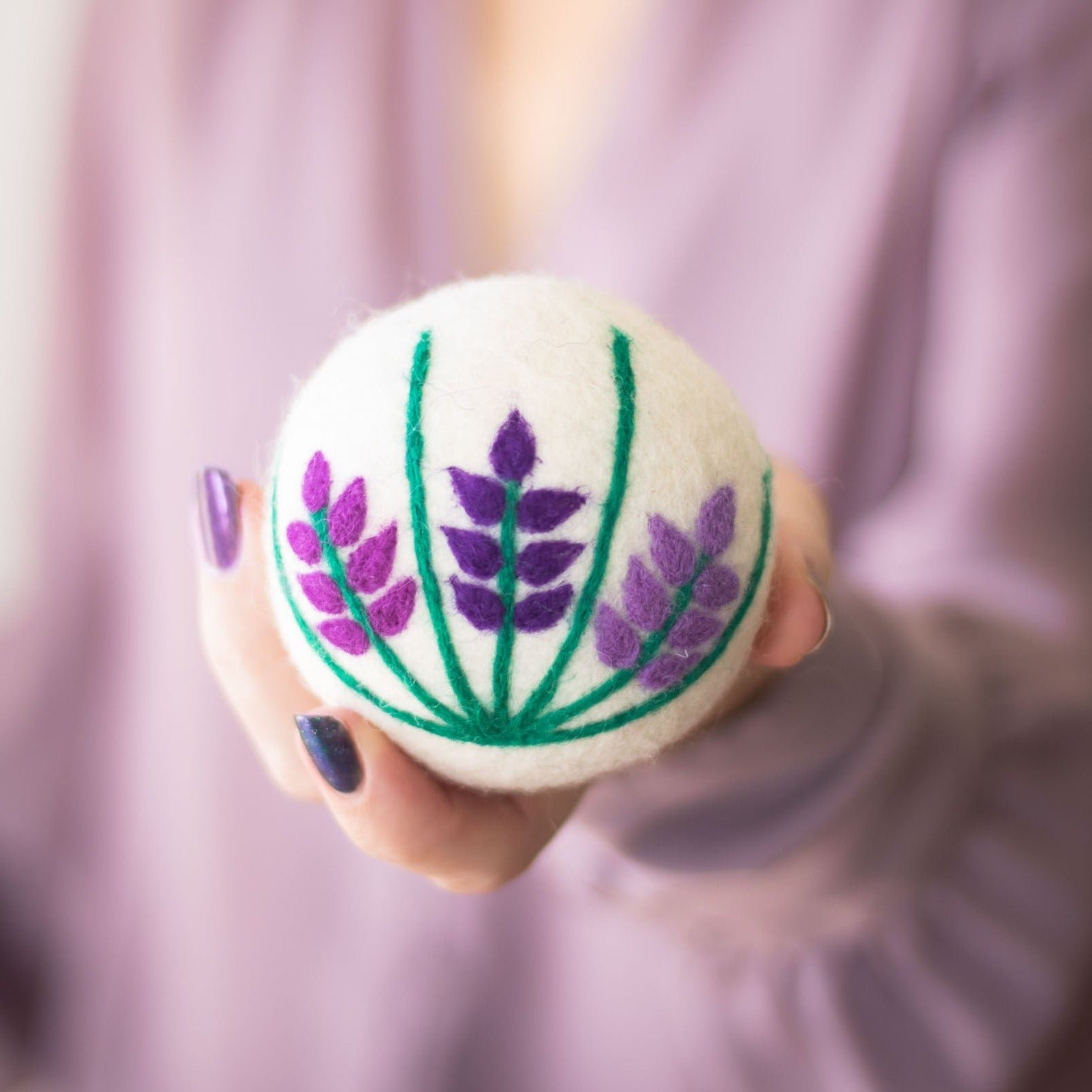 Eco Dryer Balls WILDFLOWERS & BUMBLE Trio - Set of 3 w/bag