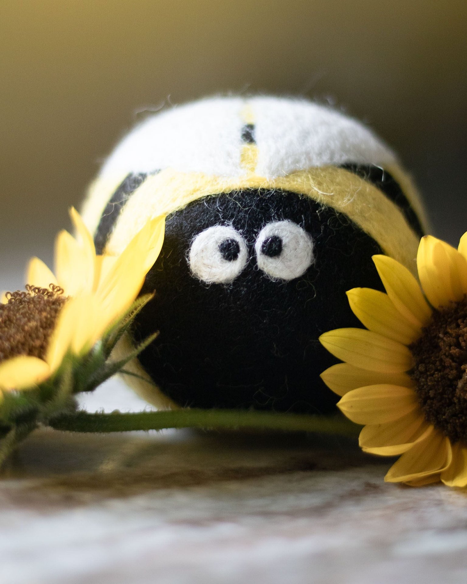 Eco Dryer Balls WILDFLOWERS & BUMBLE Trio - Set of 3 w/bag