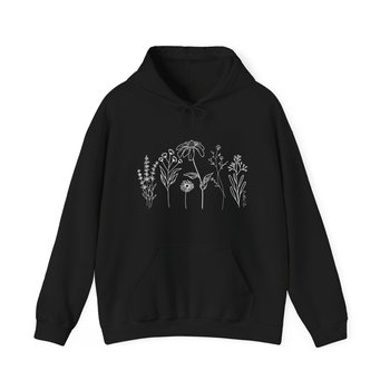 Flower Line Hoodie || Wildflower Hoodie || Wildflower Hooded Sweatshirt