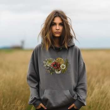 Floral Botanical Hoodie Sweatshirt 