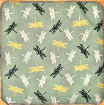 Dragonflies on Green Paperless Towels || Unpaper Towels || Eco-Friendly Gift 12x12 Sheets