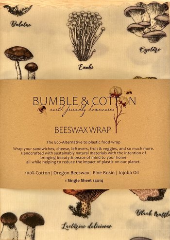 BEESWAX WRAP Single XL  Mushroom-Lover