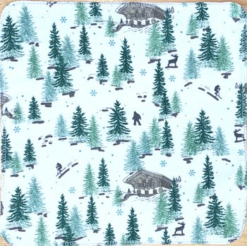 Winter Forest Paperless Towels || Eco Sustainable Kitchen || Ski Lodge Unpaper Towels 12x12 Sheets