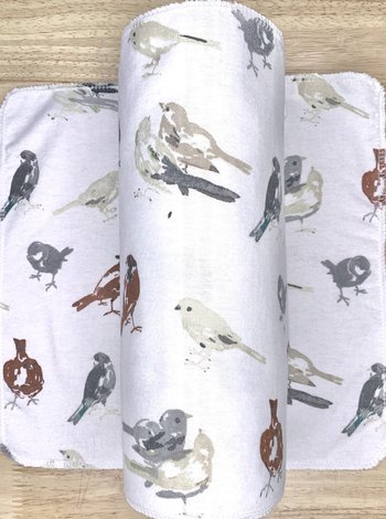 Birds Paperless Towels || Unpaper Towels || Eco-Friendly Gift 12x12 Sheets