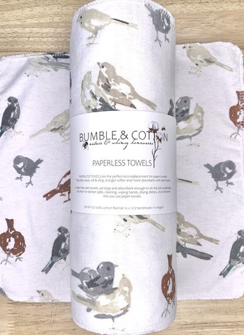 Birds on white Paperless Towels