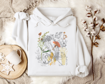 Mushroom Collage Hoodie Sweatshirt