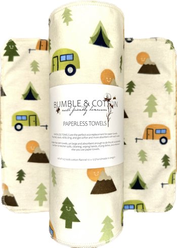 Adventure Time Paperless Towels || Unpaper Towels || Eco Sustainable Gifts 12x12 Sheets
