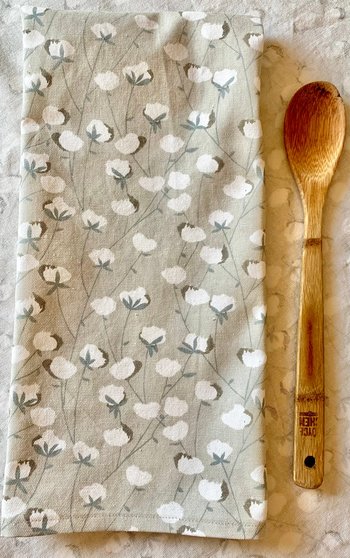 Cotton Plant Chef Towel || Nature Inspired Kitchen Towel