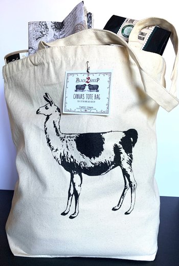 Canvas Llama Tote Bag