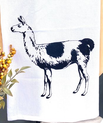 Llama Tea Towel || Vintage Llama Art