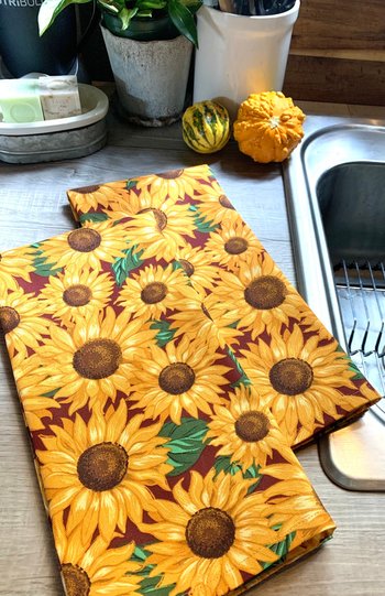Sunflowers Chef Towel || Nature Inspired Kitchen Towel