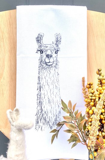 Llama Tea Towel || Llama Llover Tea Towel