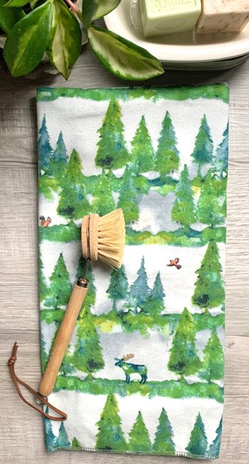 Watercolor Forest Kitchen Towel