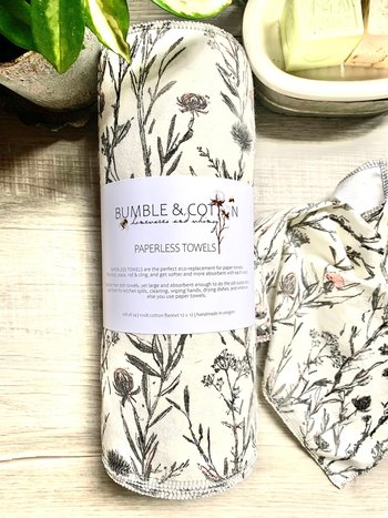 Wild Botanicals Paperless Towels || Unpaper Towel Florals || Zero-Waste Kitchen